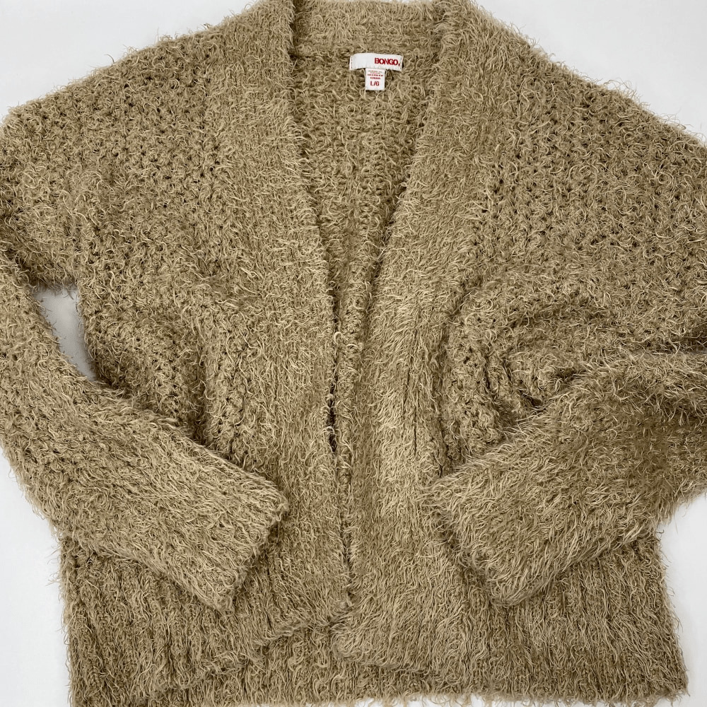 Bongo Fluffy Open Front Long Sleeve Cozy Cardigan